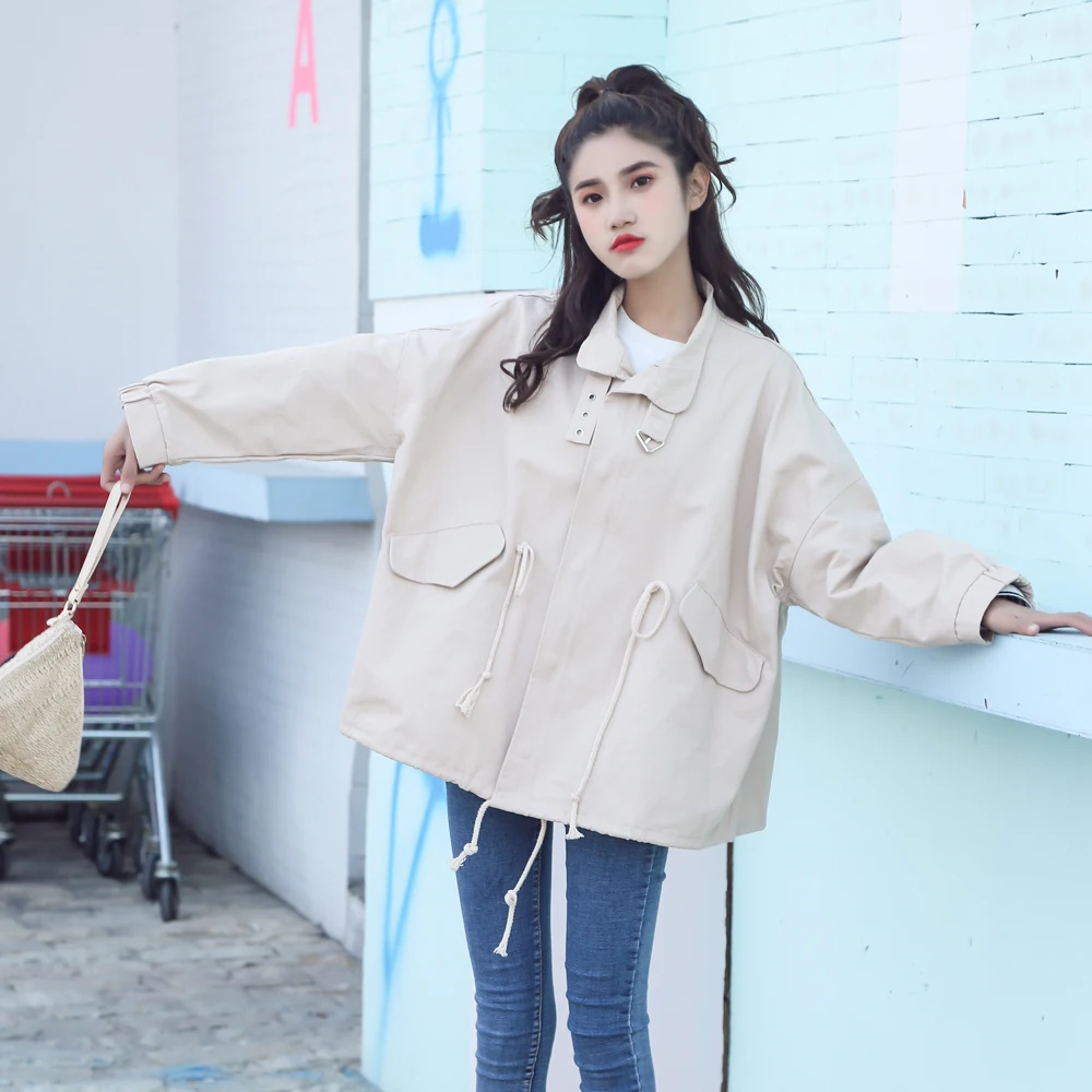 Женский Повседневный плащ Fitaylor ветровка на молнии с длинным рукавом свободная