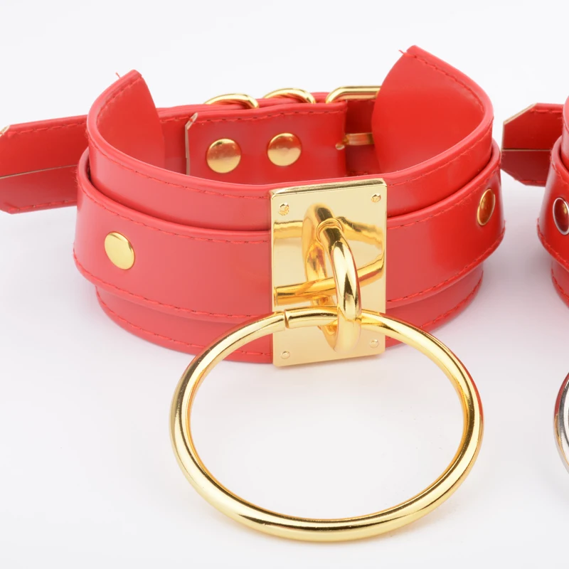 Ожерелье чокер ручной работы из искусственной кожи с круглым кольцом|Цепочки| |