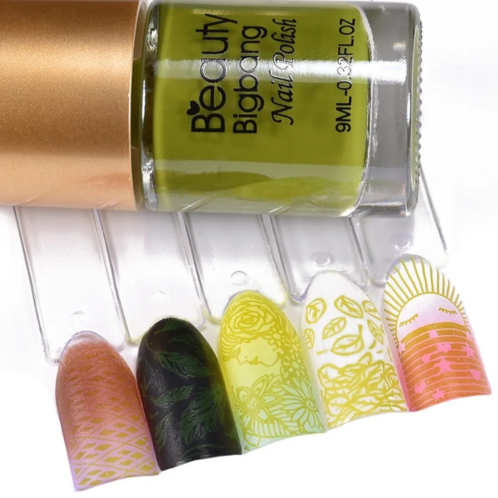 1 бутылка BEAUTYBIGBANG, 6 цветов, лак для ногтей, доступный гель для штамповки ногтей, цветной лак для ногтей