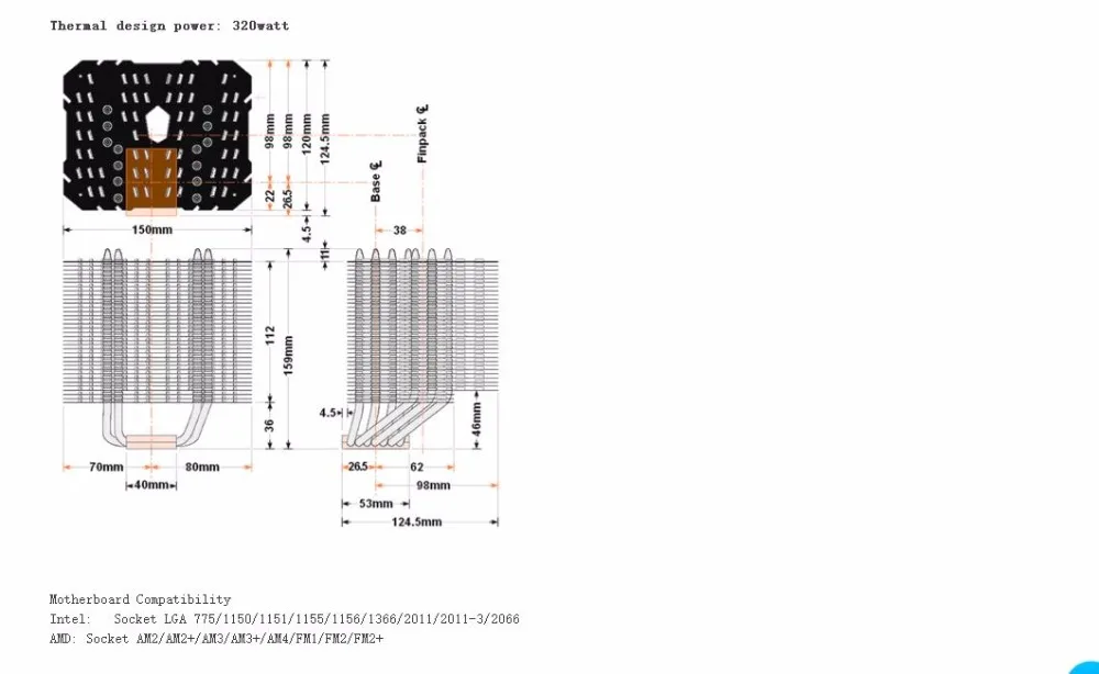 Thermalright Le GRAND MACHO RT компьютерные кулеры AMD Intel cpu HEATSINK/RadiatorLGA 775 2011 1366 AM3 AM4 FM2 FM1 кулеры/вентилятор