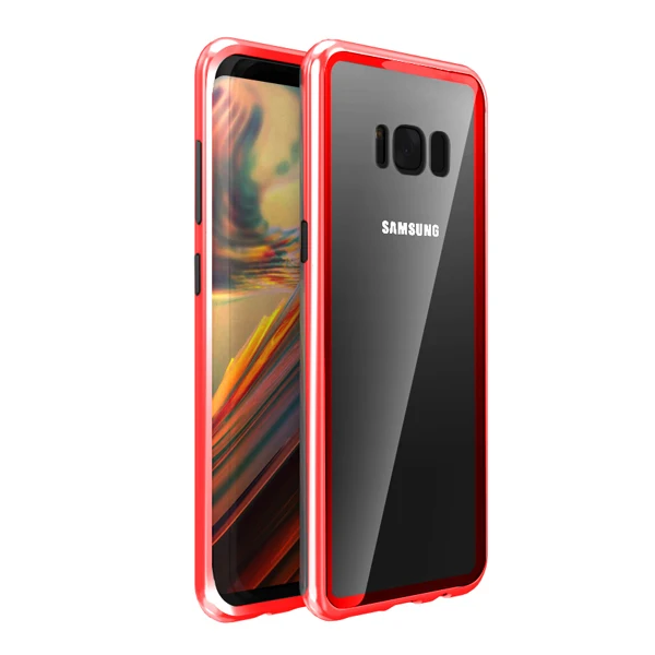 Red Чехол для телефона samsung S10 S10+ S10e, закаленное стекло 360, защитный чехол для Galaxy S 10 S10 Plus, samsung s10 e, металлический корпус - Цвет: Red