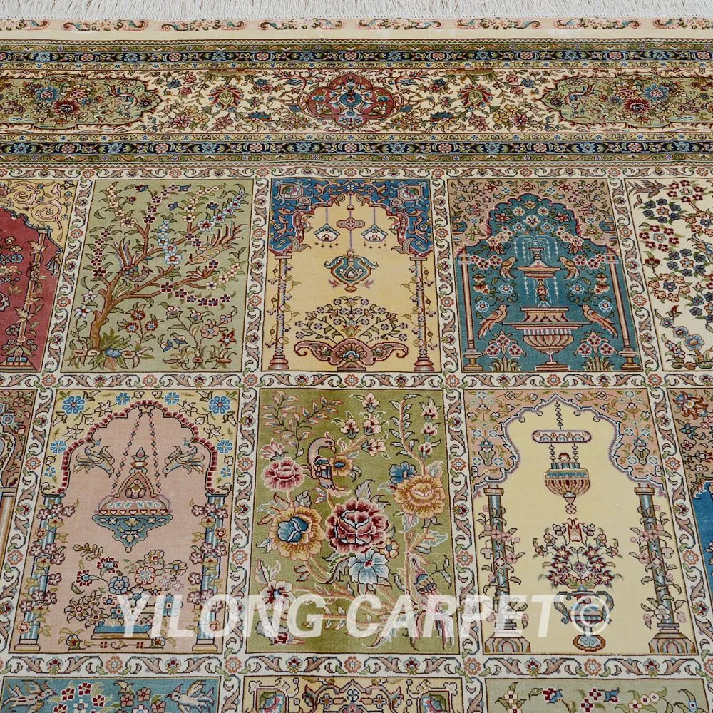 Yilong 6 'x 9' Садовый ковер ручной работы четырехсезонный Дизайнерский (QZT27A6x9)|rug