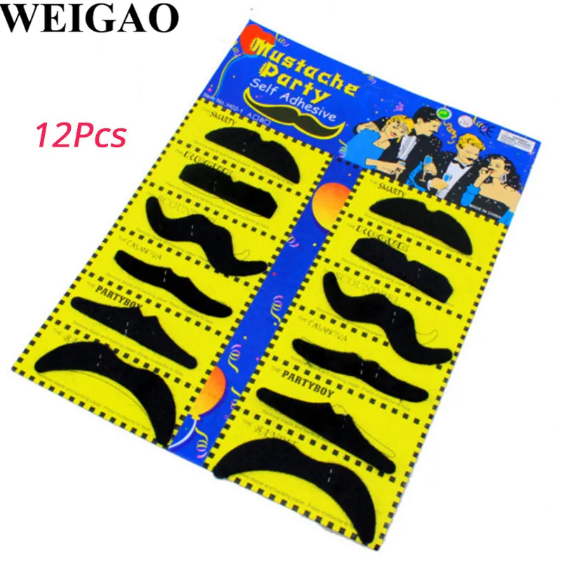 WEIGAO Halloween Party Creative Funny Costume Pirate Party Mustache Cosplay Fake Moustache Fake Beard For Kids Adult Decor