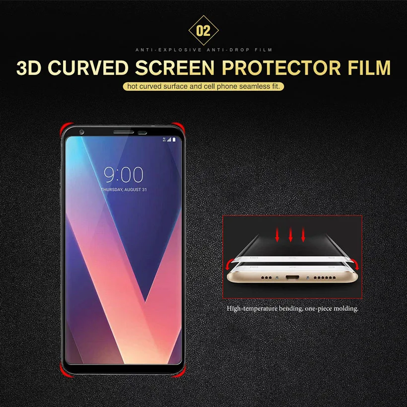 Soaptree закаленное стекло для LG V30 G7 3D изогнутое полное покрытие закаленное стекло
