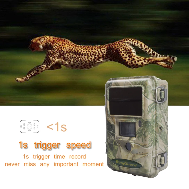 Охотничья камера Bolyguard черная инфракрасная 940nm для скаутинга 36MP 1080PHD диапазон 100ft