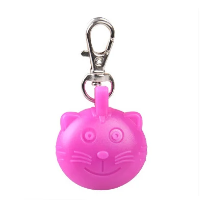 cat purple Светодиодная светящаяся Подвеска для собак, кошек, домашних животных, безопасная Ночная ходьба, ID светильник, ошейник для собак из мультфильма, аксессуары, мигающие брелки, товары для домашних собак - Цвет: cat purple