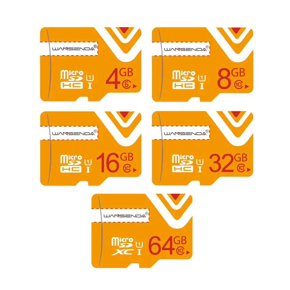 Карта памяти Micro SD по заводской цене 4 Гб класс 6 64 ГБ 32 16 8 10 WSD Orange tf карта + адаптер с
