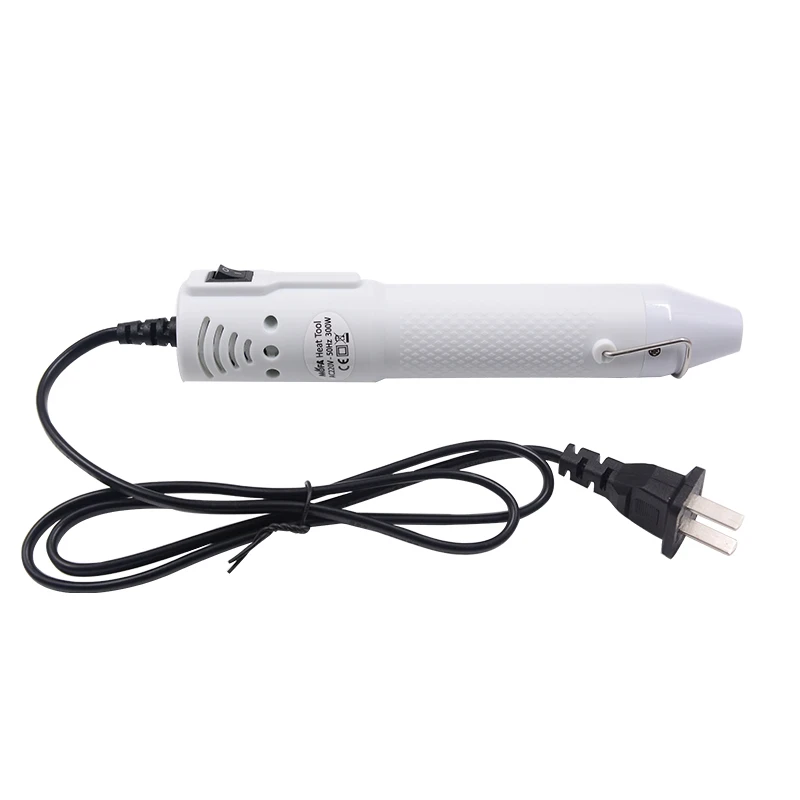 150W White 220V DIY с помощью Тепловая пушка электрическая Мощность инструмент горячего воздуха 150/300W Температура пистолет с поддерживающим сиденьем термоусадочный Пластик Тепловая пушка - Цвет: 150W White