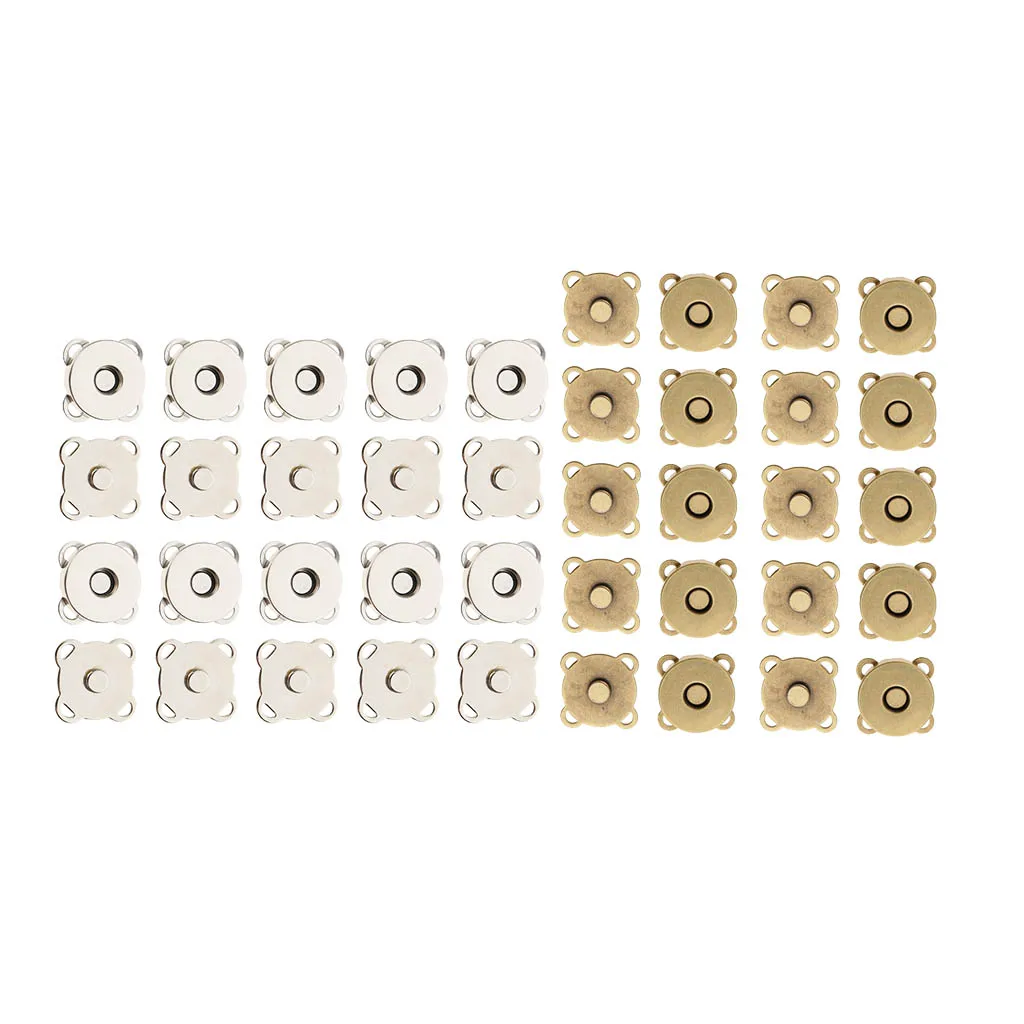 20 комплектов магнитных защелкивающихся застежек пуговицы для кошелька детской