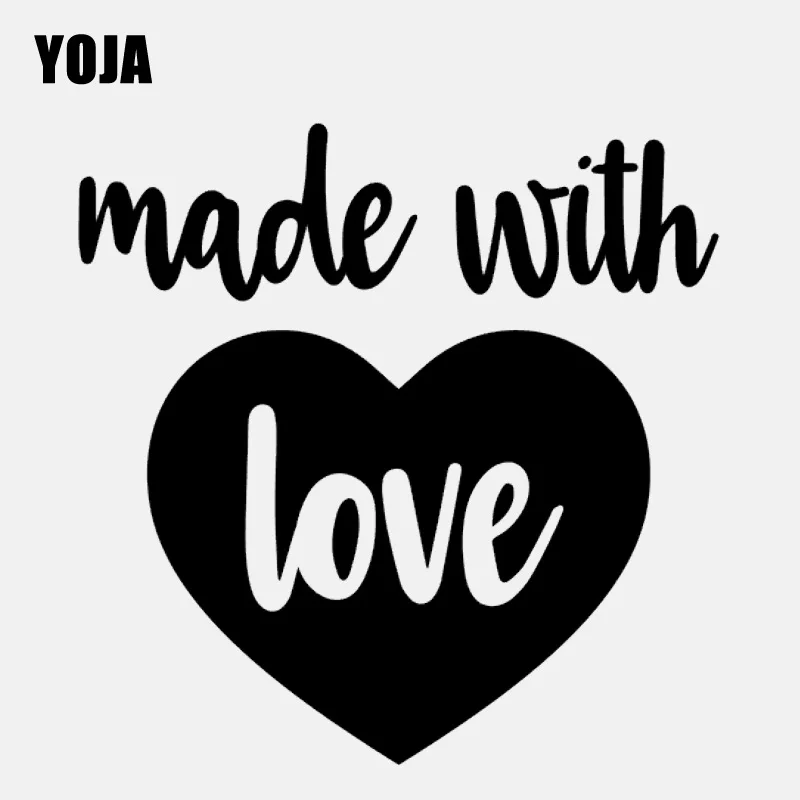 YOJA 52 см * мультфильм Сделано с сердечком цитаты ПВХ стикер на стену для спальни W1