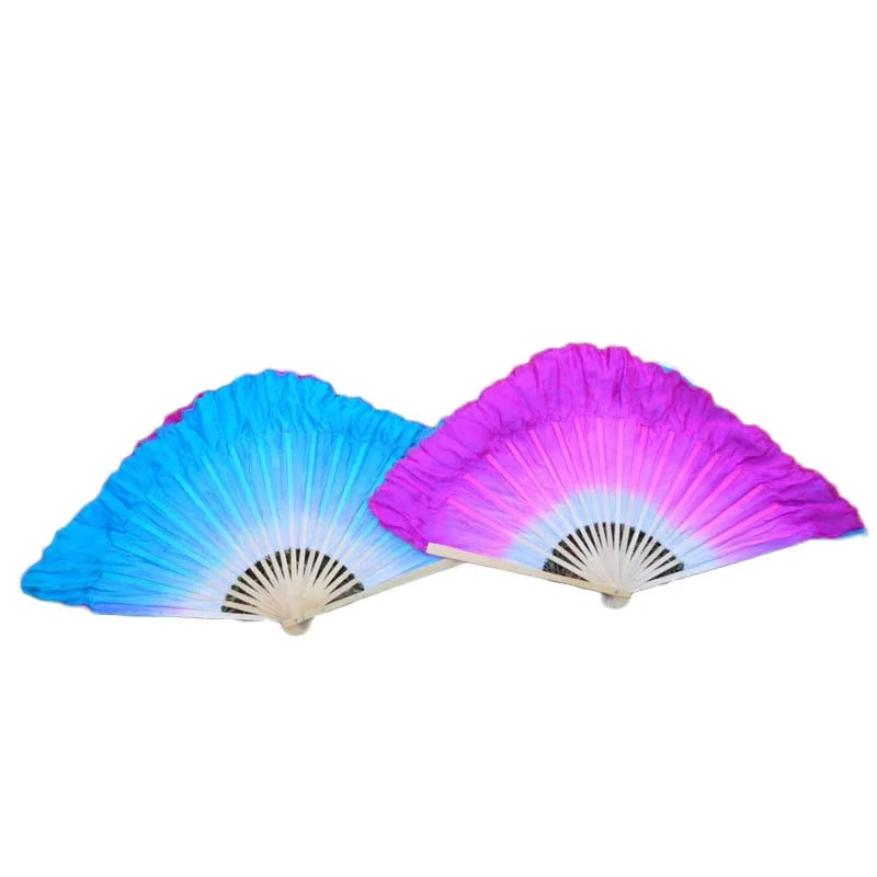 Индивидуальные шелковые короткие веера для танца живота китайские традиционные