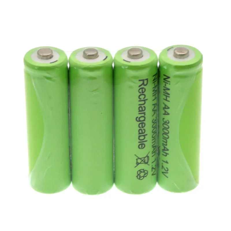 4PCS 2.4.8.12.16.20 шт lote 1,2 V AA 3000mAh NI MH предварительно заряженные аккумуляторы NI-MH аккумуляторная батарея AA3000 для игрушек микрофон камеры - Цвет: 4PCS