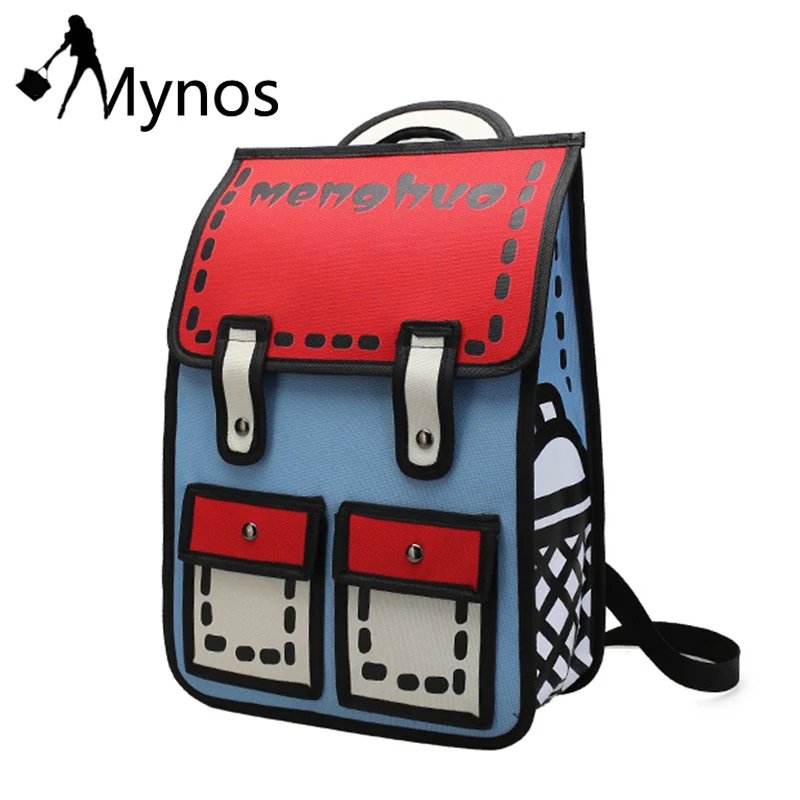 Mynos Новинка 2017 года квадратных eement Рюкзаки Качество Оксфорд школьные сумки для