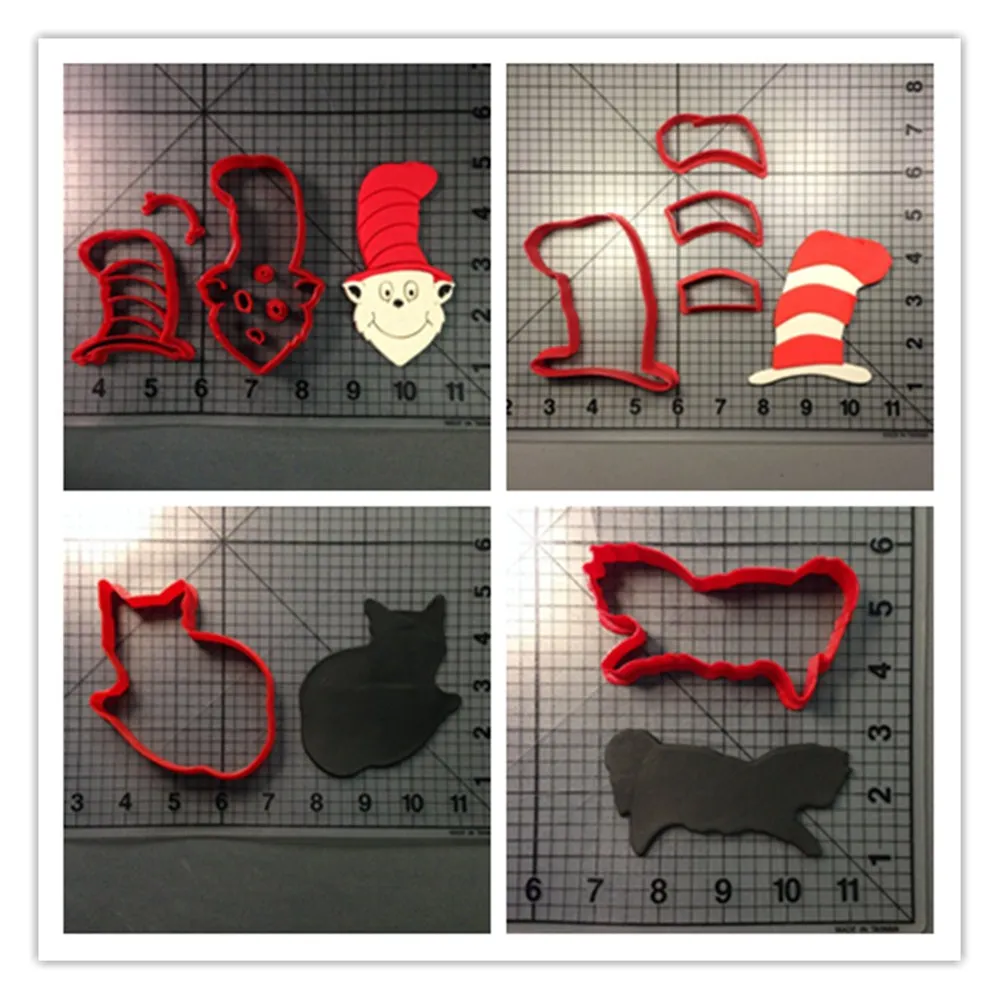 Животные прекрасный кот помадка кекс топ на заказ 3D печатных печенья резак