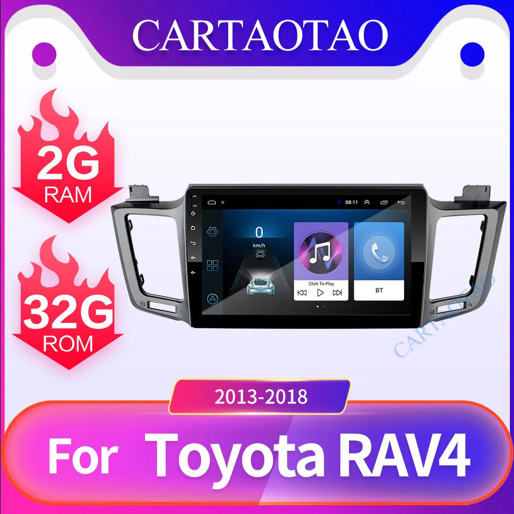 2 din Android 8,1 автомобильный dvd-плеер для Toyota RAV 4 2013 10," Автомобильный Радио Мультимедиа gps навигация wifi плеер