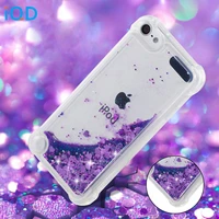iqd for ipod touch 6 5 case soft glitter love heart quicksand for apple ipod touch 5 6 cover rhinestone cases flowing girls like