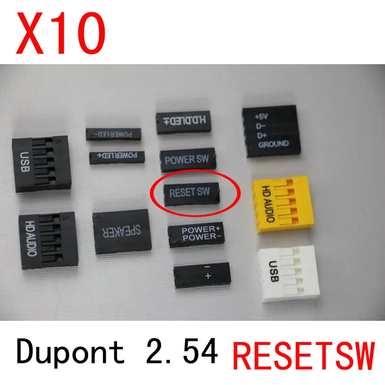 Коннектор Dupont Pitch 2-контактный разъем 2 54 мм сброс надписей SW TJC8 10/50 шт. |