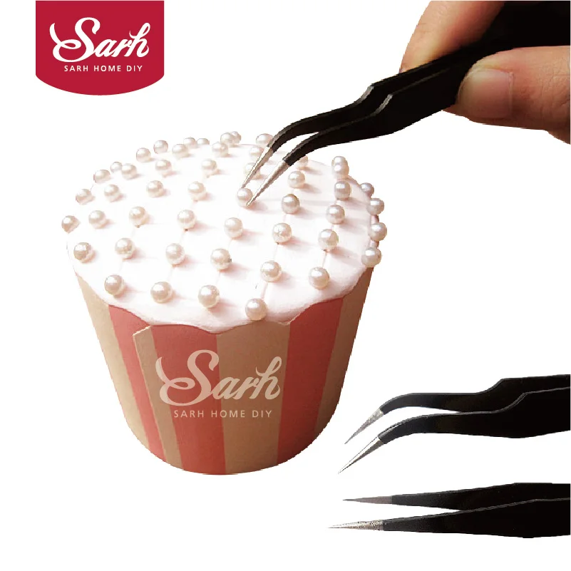 2 шт./компл. антистатические изогнутые и прямые пинцеты из нержавеющей стали