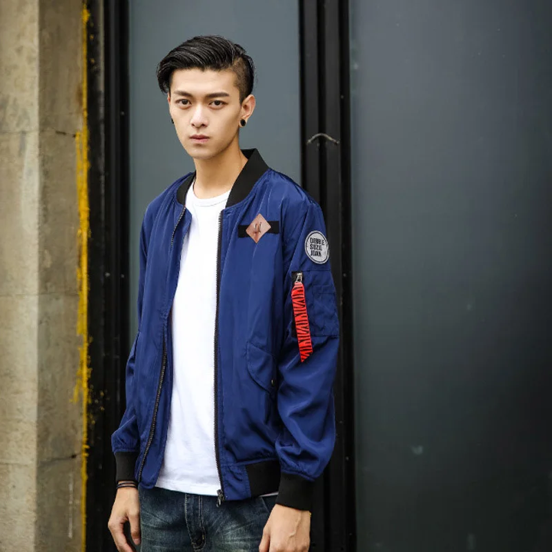 New arrival fashion Japanese slim joker tide boys coat colpus quadrate splice pure long sleeve jacket special pricemen | Мужская одежда