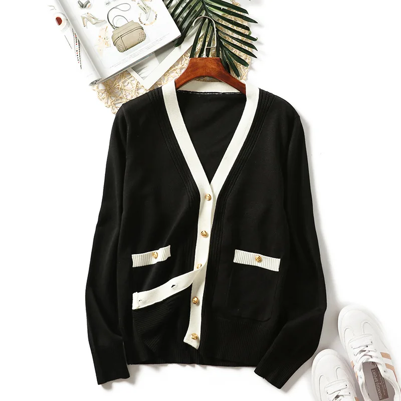 Новинка Весна 2019 Женский вязаный кардиган свитер пальто короткая женская