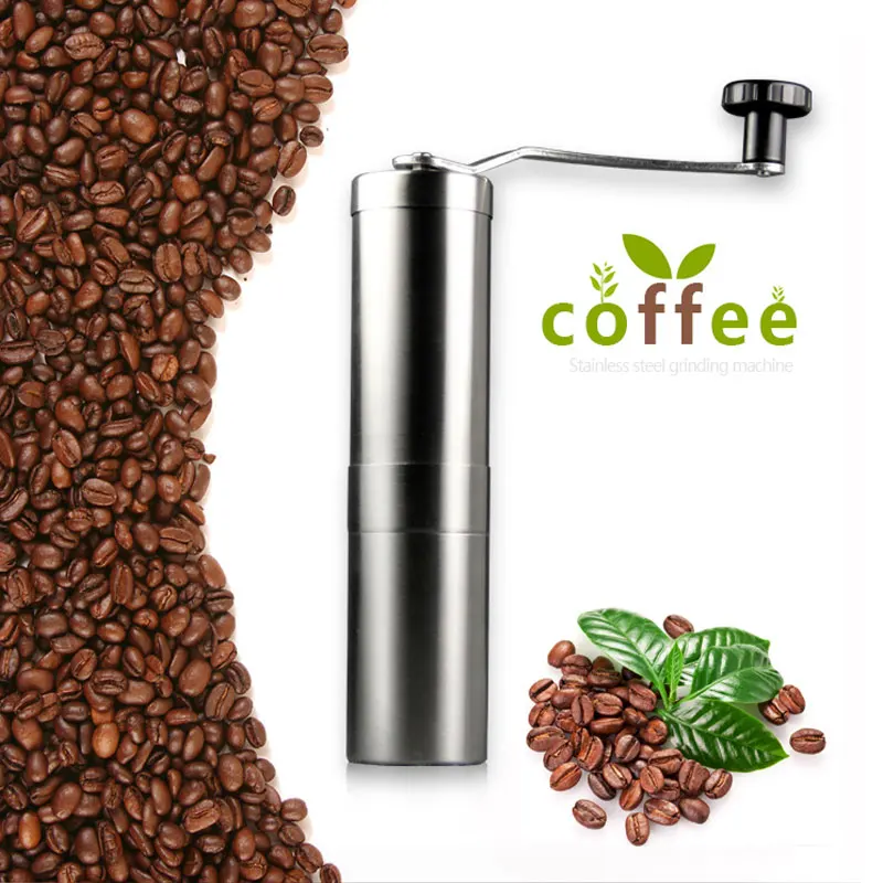 

Coffee Bean Grinder Silver Stainless Steel Hand Manual Handmade Coffee Bean Grinder Mill Kitchen Grinding Tool 30g 4.9x18.8cm