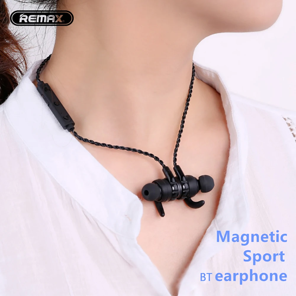 Оригинальные магнитные Беспроводные спортивные наушники Remax Bluetooth-наушники