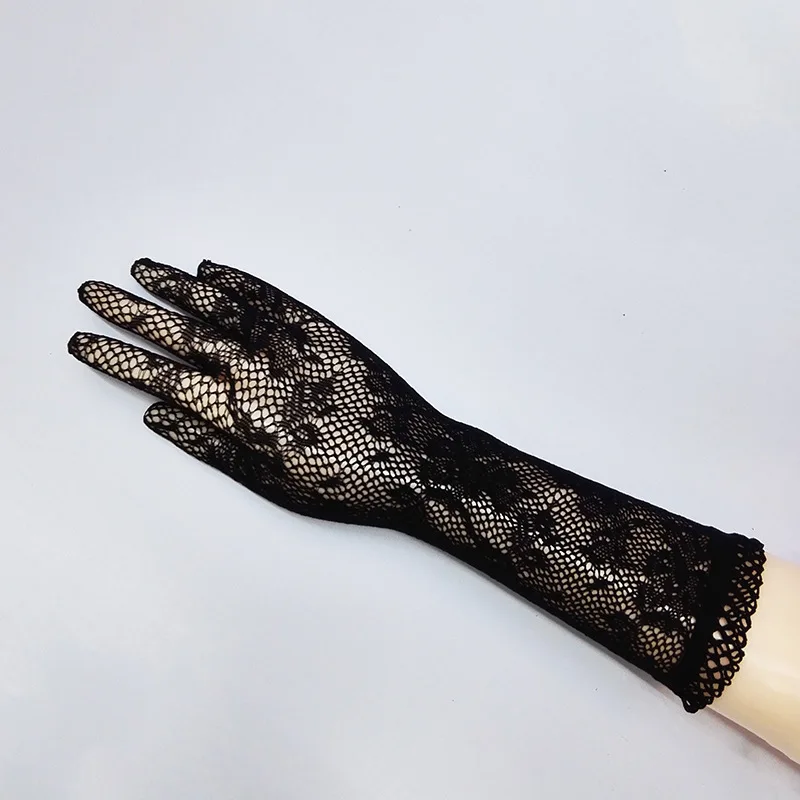 mesh gloves Black 1 пара новое поступление пикантные вечерние женские Кружево Прихватки для мангала варежки Интимные аксессуары черный/белый/красный/оранжевый/ темно-розовый 610 - Цвет: mesh gloves Black