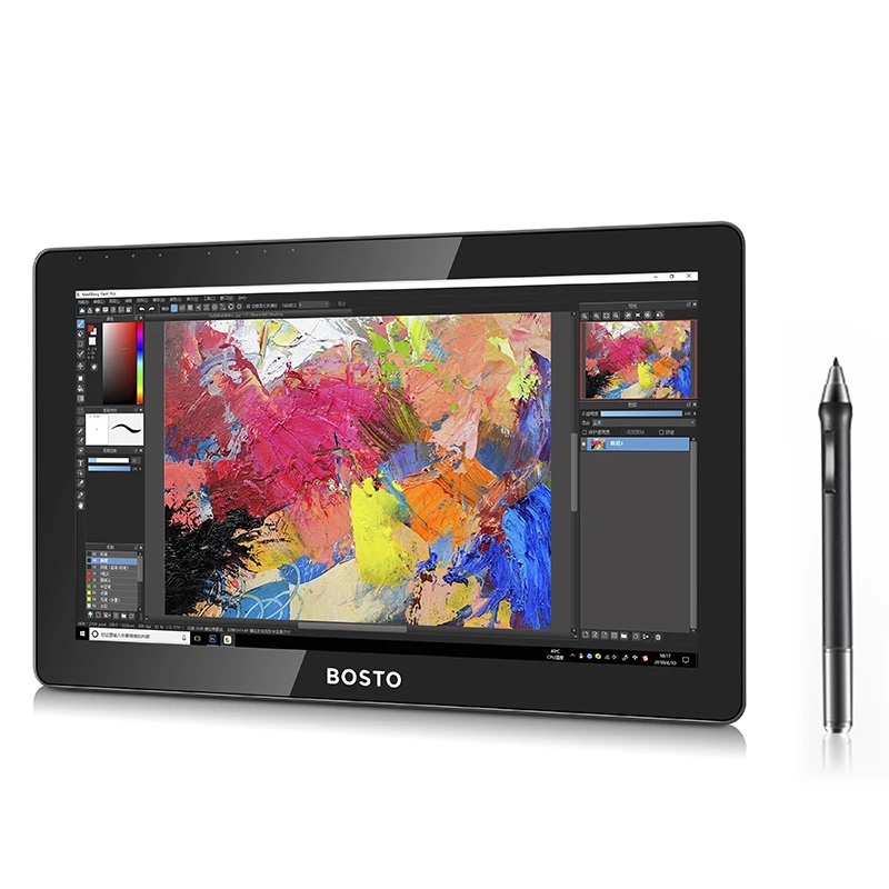 BOSTO KINGTEE 13HDV4 Графика Tablet монитора к DrawTablet монитор Интерактивная ручка Дисплей