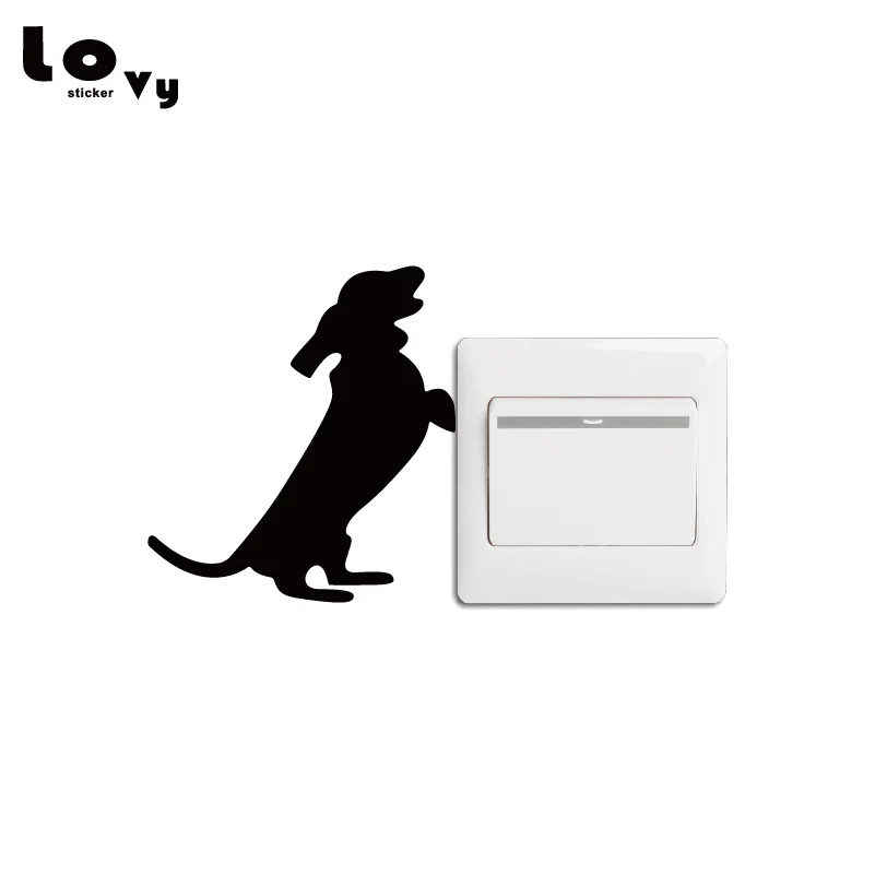 Такса попрошайничая собака виниловые Сменные наклейки животное из мультфильма