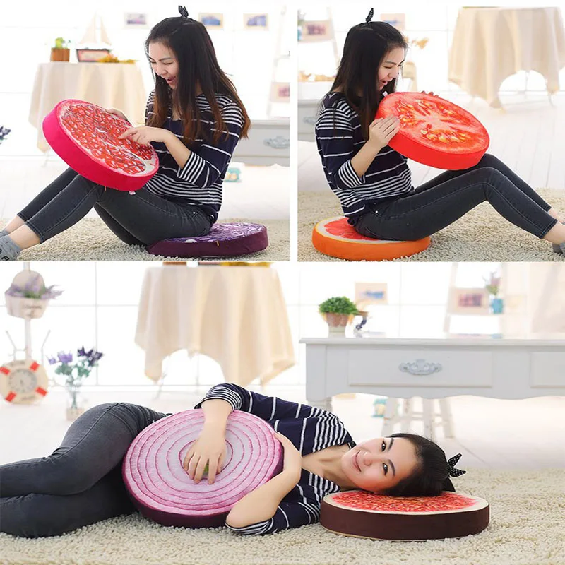 40cm Large New Creative 3D Summer Fruit PP Cotton Office Chair Back Sofa Throw Pillow Bolster For Home Decoration | Игрушки и хобби