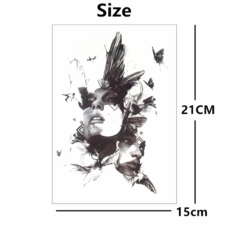 SHNAPIGN Волшебная бабочка временная татуировка боди арт флеш наклейка s 21*15 см