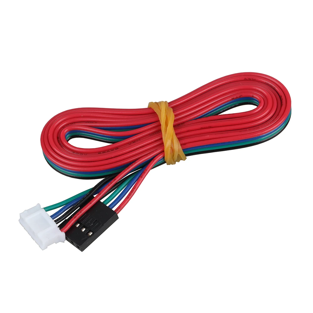 Фото 3DSWAY 3D части принтера 4 шт./лот 1 м/2 м DuPont 2,54 линия 4pin, 6pin шаговый двигатель соединительный кабель с разъемом кабеля Nema17 шаговый двигатель прово... №4
