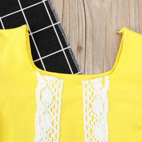 Новая жилетка с лимоном для маленьких девочек футболка штаны повседневный