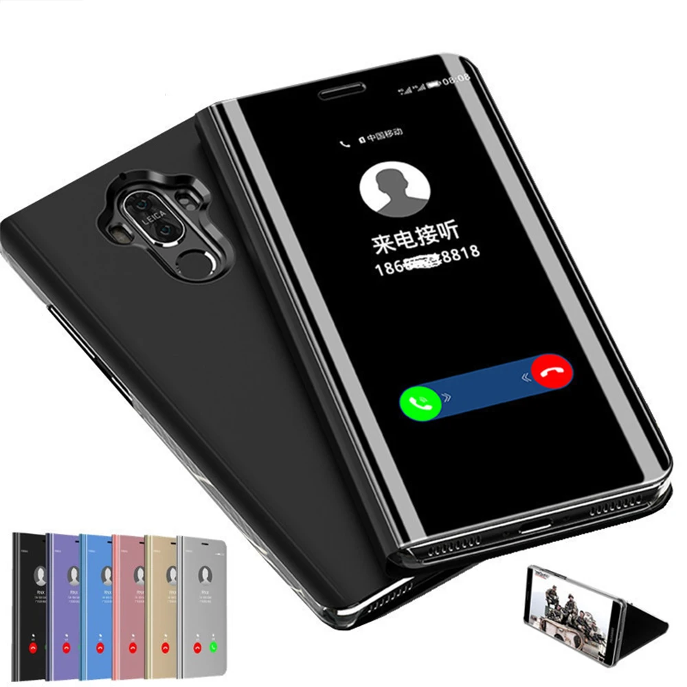 Clear View Smart зеркала телефон для huawei P8 P9 P10 P20 плюс Lite Pro Коврики 8 9 10 20 Honor 8X9