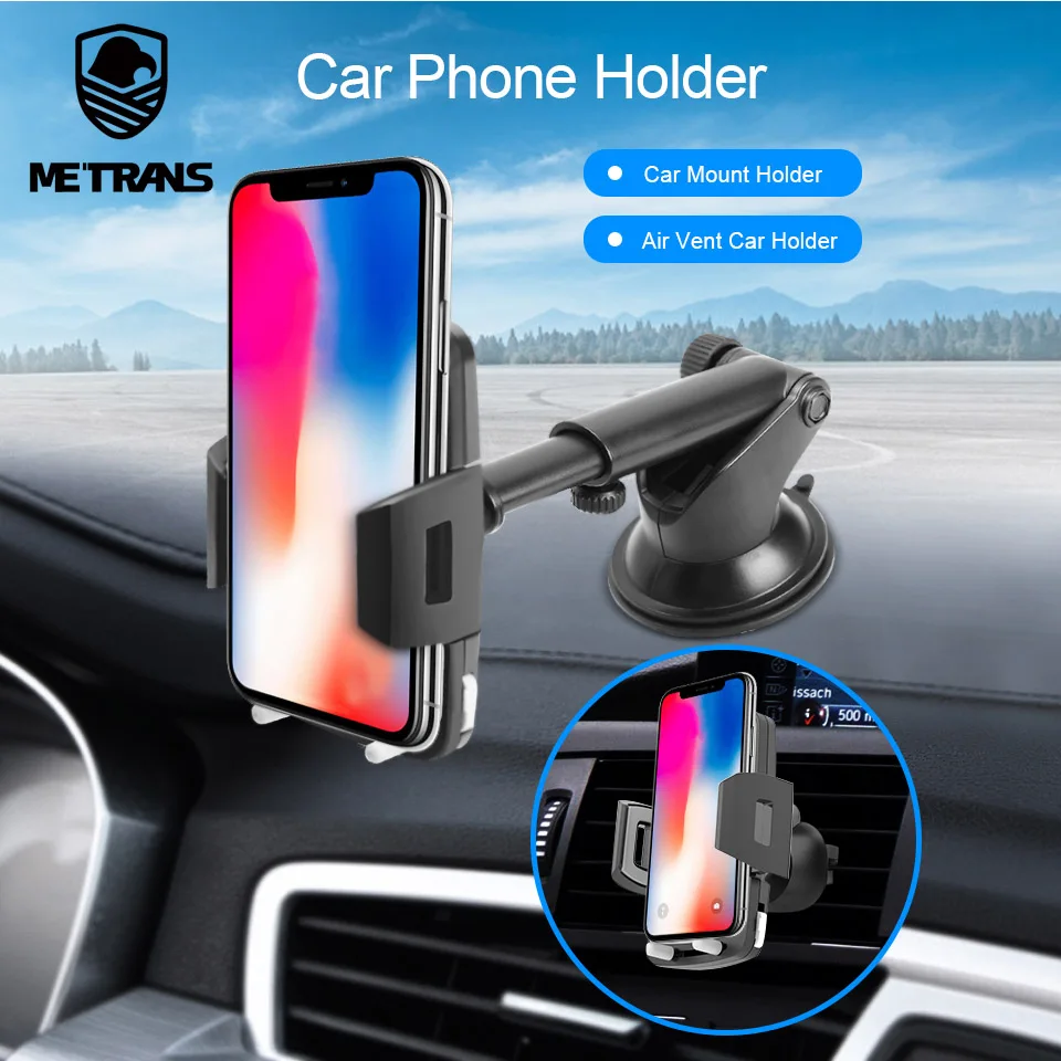 Metrans Автомобильный держатель для телефона iPhone samsung лобовое стекло гравитационная