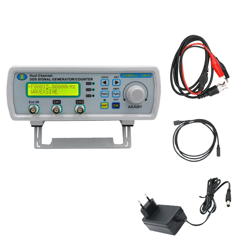 

MHS-5200A Digital DDS Dual-channel Signal Source Generator Arbitrary Waveform Frequency Meter 25MHz for laboratory teaching 20%