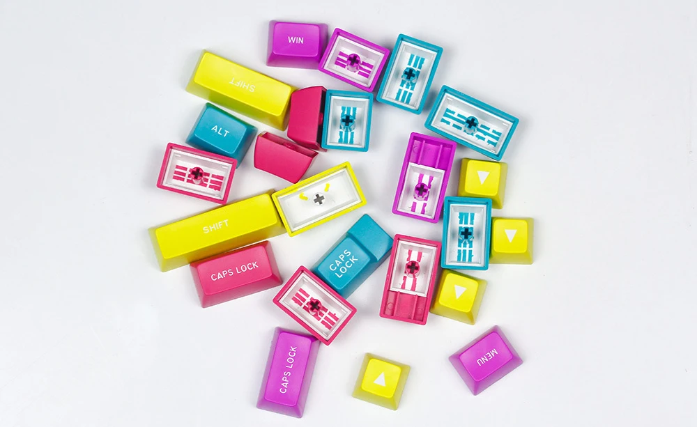 MAXKEY SA CMYW keycap ABS 27 клавиш для Механическая клавиатура cherry mx