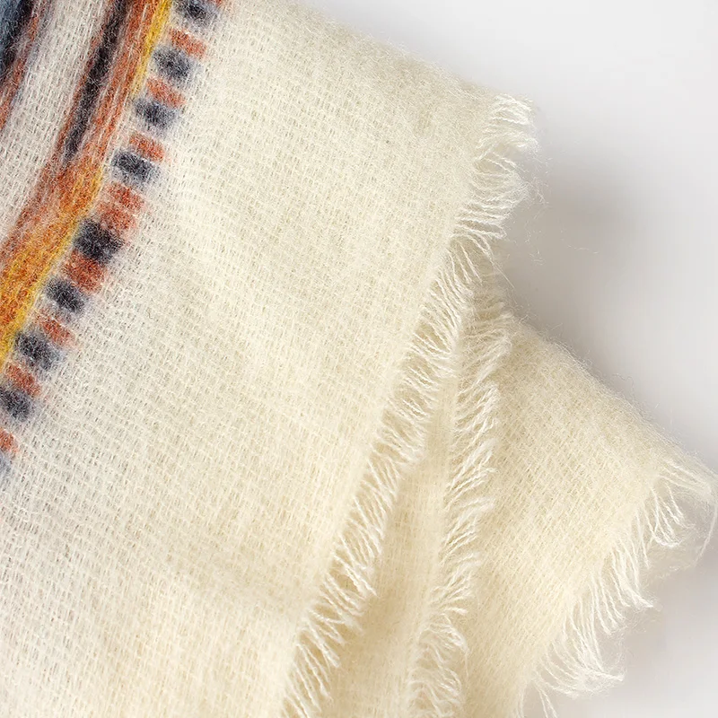 Богемный стиль теплый женский шарф одеяло для зимы кашемировый узор обертывания