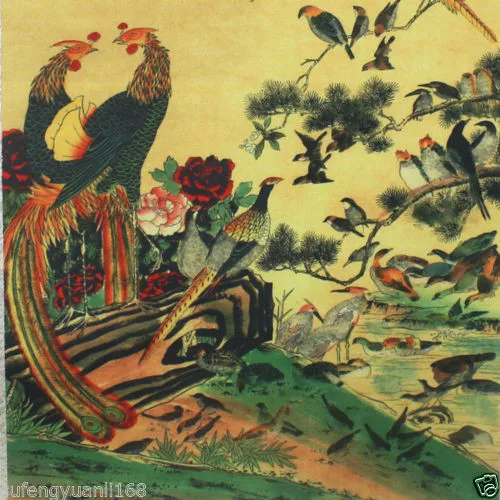 Китайское шелковое искусство Сучжоу птица Феникса живопись настенное украшение