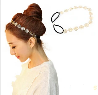

New hot sale Womens Fashion Metal Lady Hollow Rose Flower Elastic Hair HeadBand Headband Headwear Accessories Women Garland 073