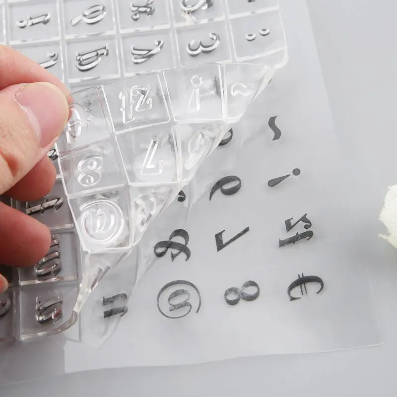 Алфавит с цифрами силиконовая прозрачная печать штамп сделай сам скрапбукинг