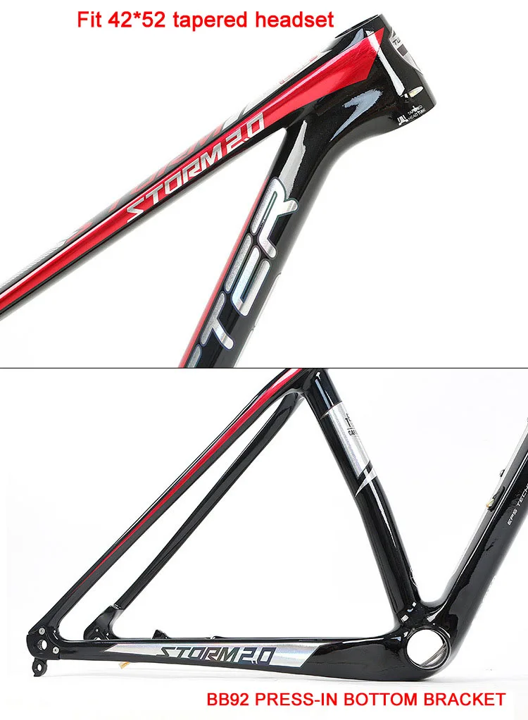 Storm2.0-Thru-Axle Mtb карбоновая рама 27,5 er 29er XC Grave горный велосипед рамы для Mtb EPS кабель внутренний лак для ног 15 17 19