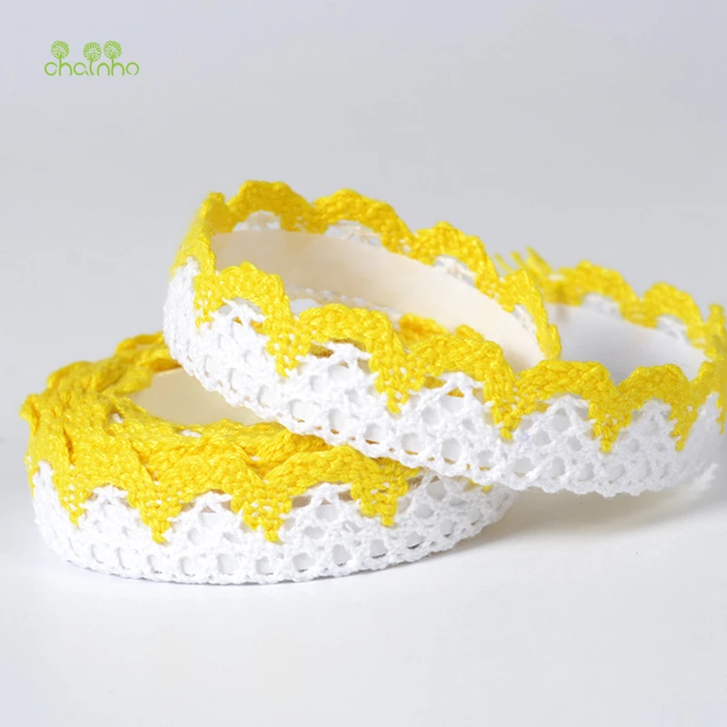 Chainho двойной цвет хлопковая лента кружевная тканевая для самодельных альбомов