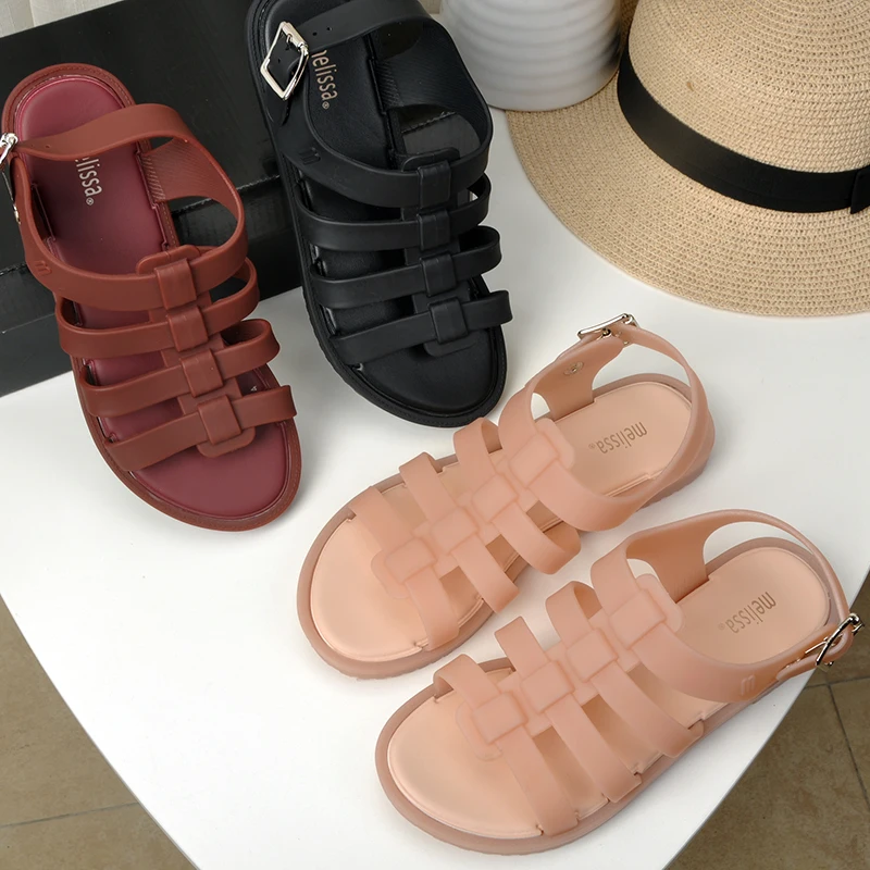 Женские римские сандалии Melissa Flox желейные босоножки модная обувь для взрослых