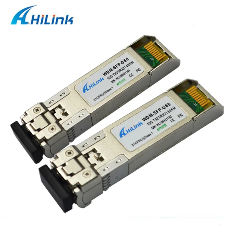 10G одиночный волоконный канал WDM модуль 10G 1330 нм/1270 нм 60 км DOM BiDi SFP+ LC