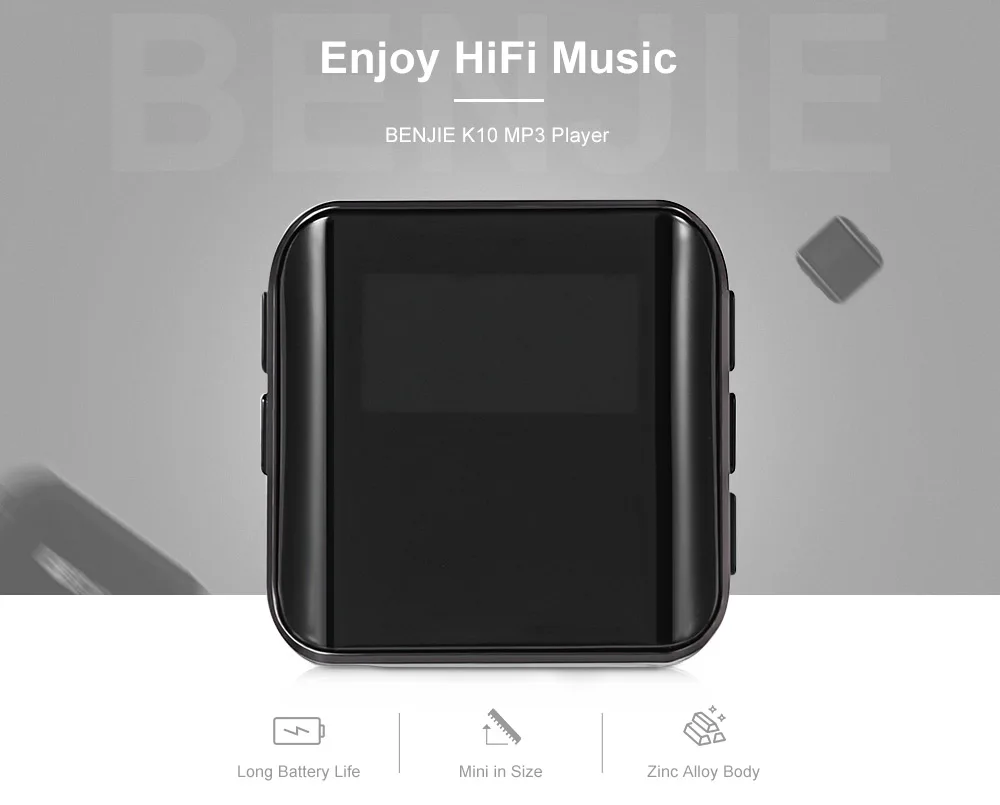 Спортивный MP3 плеер BENJIE K10 Mini 8G Hyperboloid OLED MP3 анти-пот Hifi музыкальный плеер Поддержка FM радио Электронная книга клип