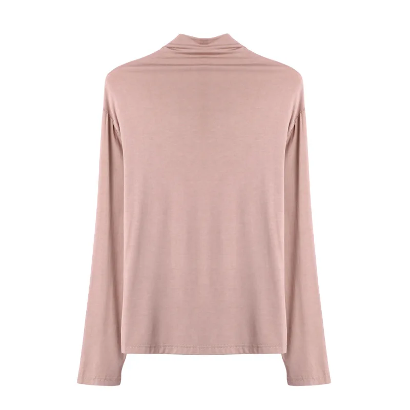 Весенне осенняя модная водолазка 9 однотонная женская стандартная тонкая