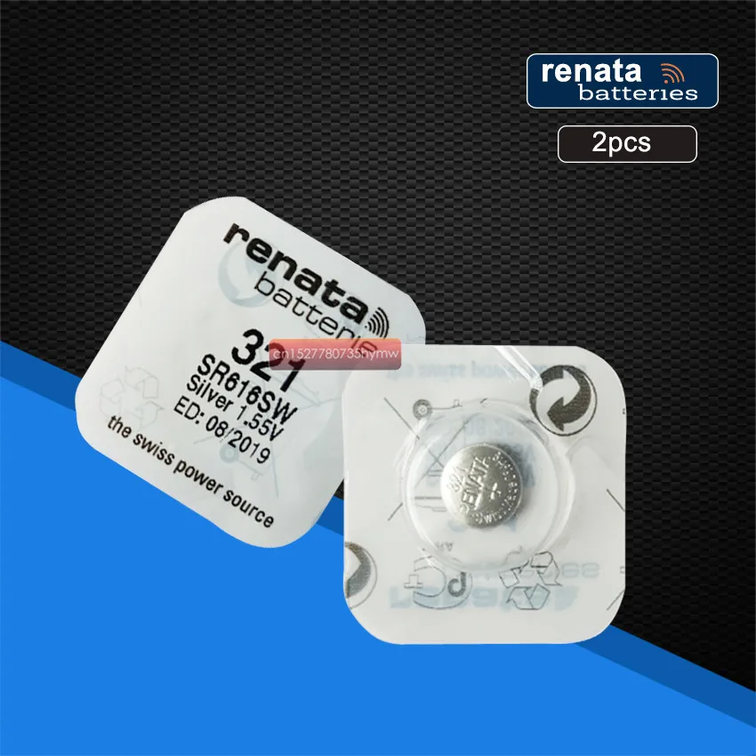 2 шт Рената оксида серебра часы 321 SR616SW 616 1 55 V 100% renata батарея|Часовые батарейки| |