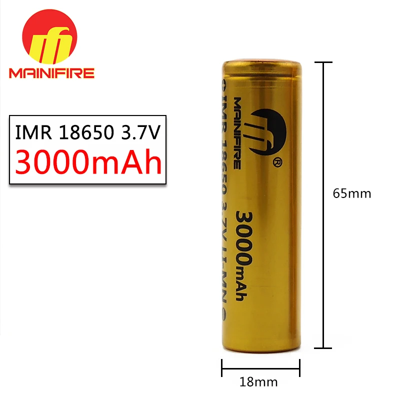 Mainifire 18650 батарея 40A 3000MAH для модов производителей электронных сигарет(1 шт