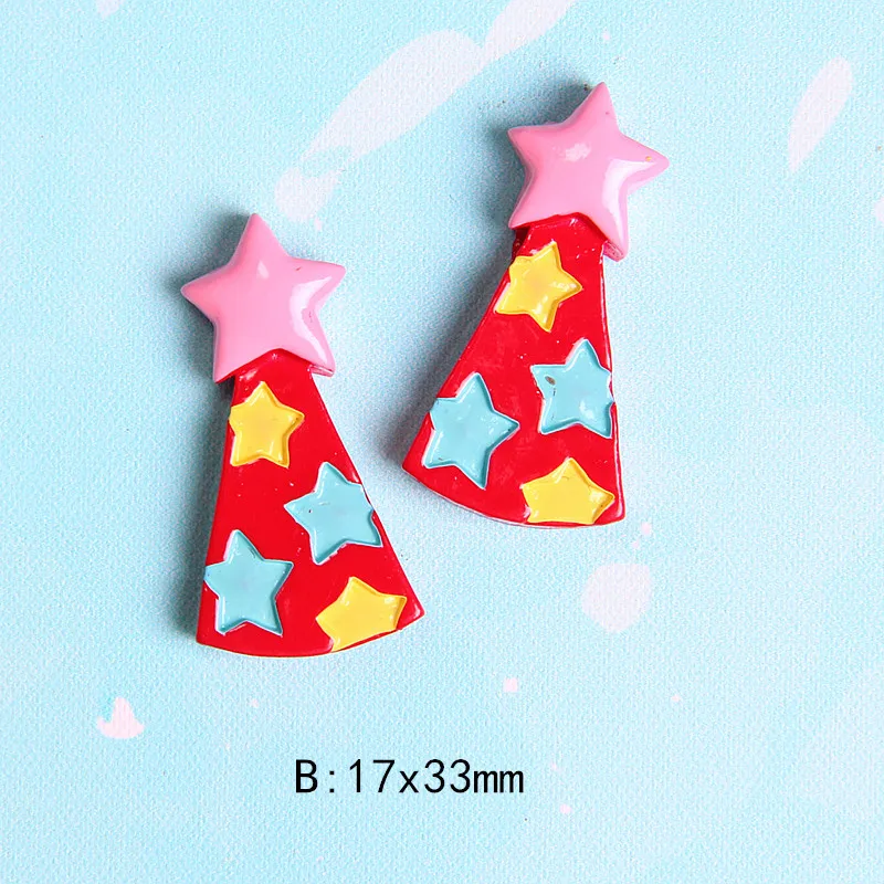 10Pcs Cartoon Balloon Falt Back Resin Cabochon Embellishments for Scrapbooking Cabochons Crafts Kids Hair Bow DIY Accessories | Дом и сад